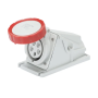 Силовая розетка 3P+N+E 16А 400В стационарная IP67 красная [GW62505] IEC 309 HP GEWISS