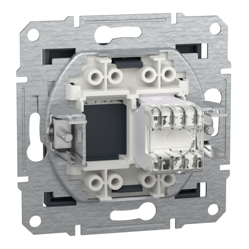 Розетка комп'ютерна RJ45 UTP кат.6 Asfora чорна ABS [EPH4700171] Шнейдер Електрік