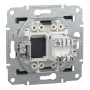 Розетка комп'ютерна RJ45 UTP кат.6 Asfora чорна ABS [EPH4700171] Шнейдер Електрік