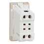 Розетка со шторками 10А Бежевый 45х22.5х37mm PC [NU303144] Unica New Schneider Electric