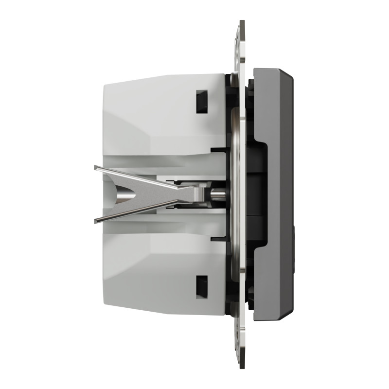 USB розетка A+C 3A Asfora чорна ABS [EPH2700471] Шнейдер Електрік