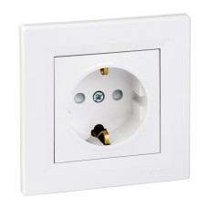 Розетка с заземлением 5шт. ASFORA 83x83x42mm белый [EPH2920221] Schneider Electric