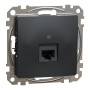 Компьютерная розетка RJ45 CAT6 UTP Черный 73х73х35mm ABS-UV [SDD114461] Sedna Design & Elements Schneider Electric