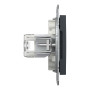 Розетка комп'ютерна RJ45 UTP кат.6 Asfora чорна ABS [EPH4700171] Шнейдер Електрік
