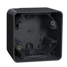 Одноместный бокс для поверхностного монтажа IP55 черный [MUR37911] ПП Mureva Styl Schneider Electric