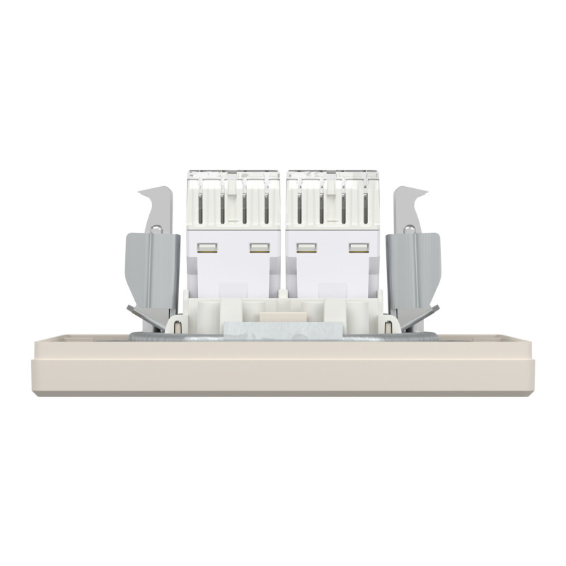 Розетка компьютерная с рамкой RJ45 UTP кат.5Е Asfora слоновая кость ABS [EPH4400123] Шнейдер Электрик