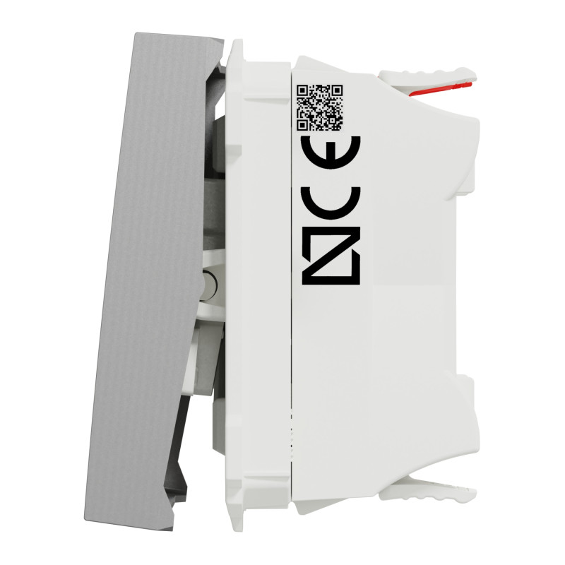 Вимикач 10А Алюміній 45х45х34.26mm ABS-UV [NU320630N] Unica New Schneider Electric
