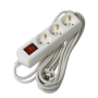 Удлинитель с выключателем 5м 3 гнезда 2Р+PЕ IP20 [WYP10-10-03-05-GS-G-U] ECO UEC