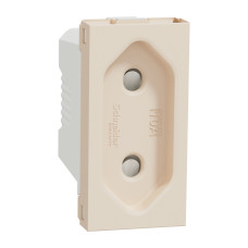 Розетка со шторками 10А Бежевый 45х22.5х37mm PC [NU303144] Unica New Schneider Electric