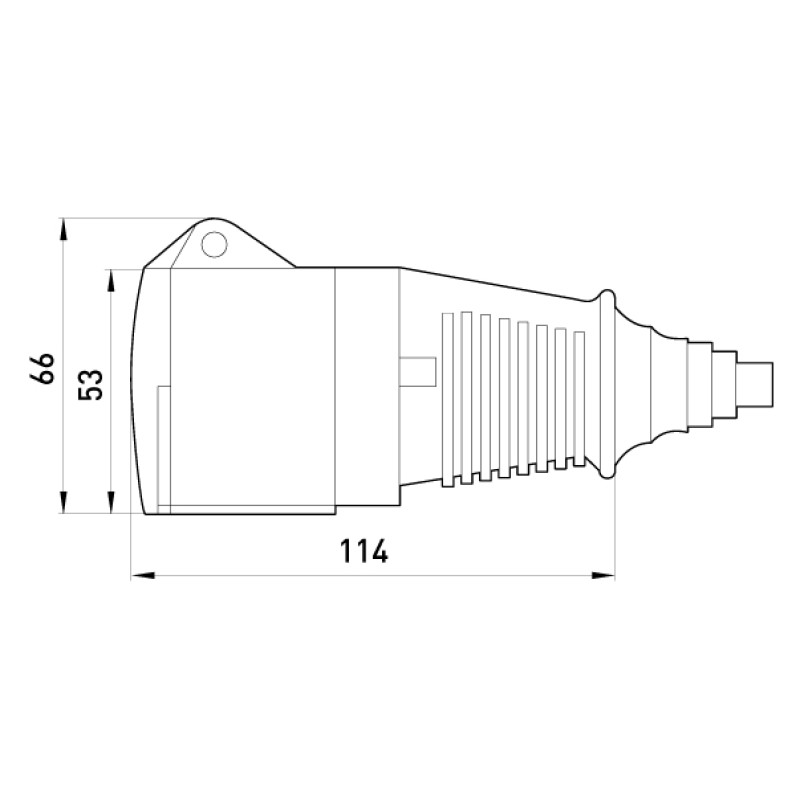 Силовая розетка 2P+PE 16А 250В переносная IP44 синяя [2629-326] E.NEXT