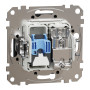 Розетка RJ45 кат.6 UTP -TV черная [SDD114469T] ABS-UV Sedna Design&Element Шнейдер Электрик