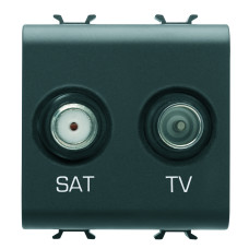 TV+SAT розетка конечная Chorusmart черная [GW12383] Gewiss