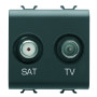TV+SAT розетка конечная Chorusmart черная [GW12383] Gewiss