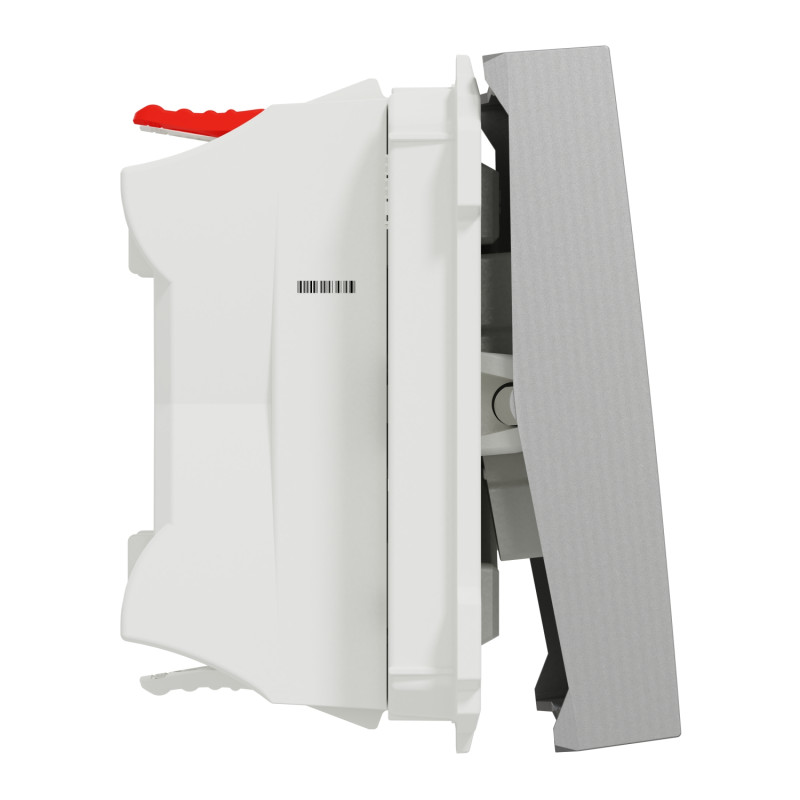 Вимикач 10А Алюміній 45х45х34.26mm ABS-UV [NU320630N] Unica New Schneider Electric