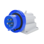 Силовая вилка 2P+E 16А 230В стационарная IP67 синяя [GW60426] IEC 309 HP GEWISS