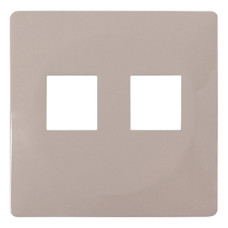 Панель для двойной розетки RJ12, RJ45 слоновая кость [ins0040030] E.NEXT e.lux.16121L.pn.ivory
