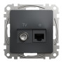 Розетка RJ45 кат.6 UTP -TV черная [SDD114469T] ABS-UV Sedna Design&Element Шнейдер Электрик