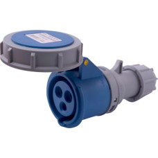 Силовая розетка 2P+PE 16А 230В переносная IP67 синяя [i082013] E.NEXT e.socket.213.16.67