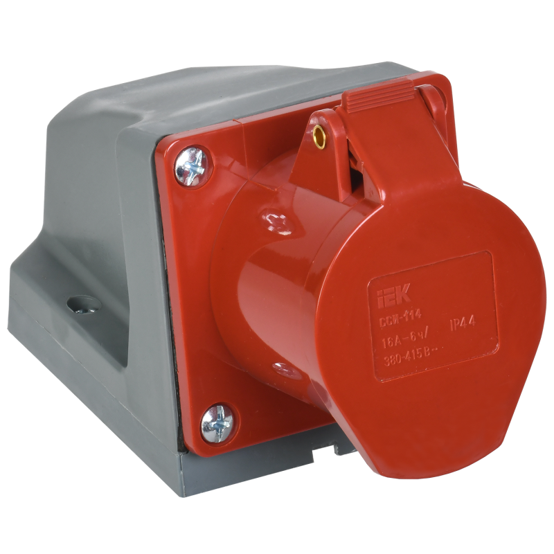 Розетка стаціонарна сси-114 3Р+ре 16А 380-415В ip44, іек [psr12-016-4]