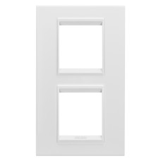 Рамка двухместная вертикальная Chorusmart LUX металл сатиновый белый [GW16224XW] Gewiss