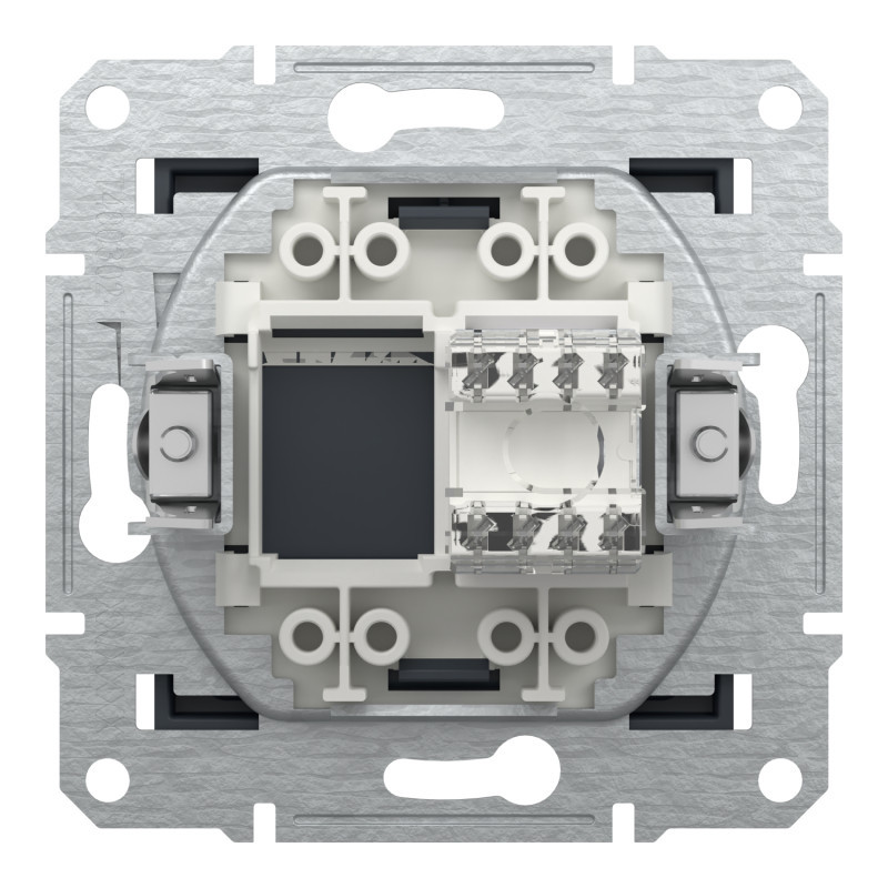 Розетка комп'ютерна RJ45 UTP кат.6 Asfora чорна ABS [EPH4700171] Шнейдер Електрік