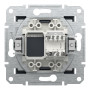 Розетка комп'ютерна RJ45 UTP кат.6 Asfora чорна ABS [EPH4700171] Шнейдер Електрік