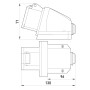 Силова розетка 3P+N+PE 16А 380В стаціонарна IP44 червона [p012007] E.NEXT e.socket.pro.5.16