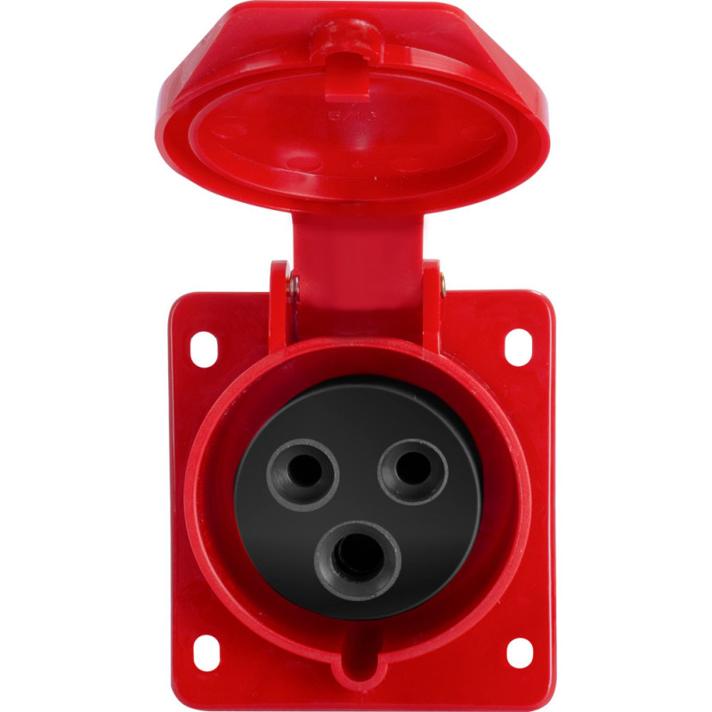 Силовая розетка 2P+PE 16А 230В встраиваемая IP44 красная [p012010] E.NEXT e.socket.pro.3.16.wall