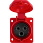 Силовая розетка 2P+PE 16А 230В встраиваемая IP44 красная [p012010] E.NEXT e.socket.pro.3.16.wall