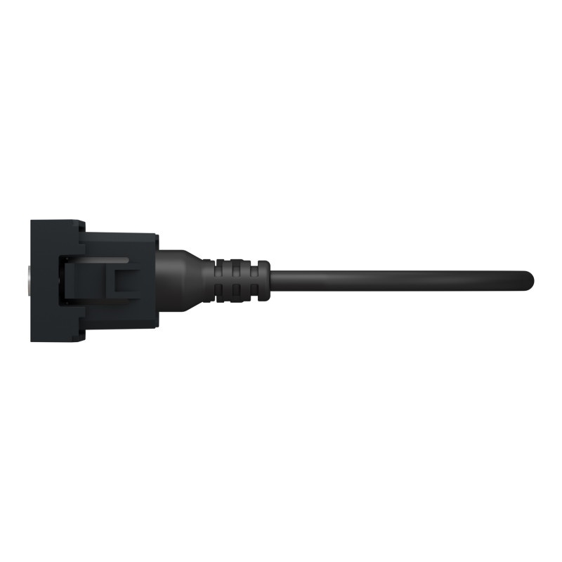 Розетка Minijack 1 модуль антрацит [NU343354] ABS-UV Unica New Шнейдер Электрик