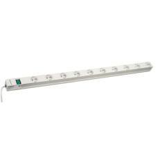 Розеточный блок 19" 1U 10 гнезд 3м с з/к с выключателем для шкафов [NSYAPUF10S] Actassi Schneider Electric
