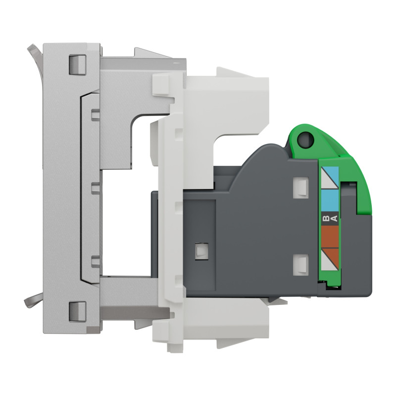 Розетка компьютерная RJ45 категория 5UTP 1 модуль алюминий [NU341030] ABS-UV Unica New Шнейдер Электрик