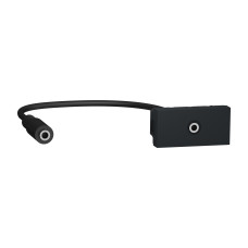 Розетка Minijack 1 модуль антрацит [NU343354] ABS-UV Unica New Шнейдер Электрик