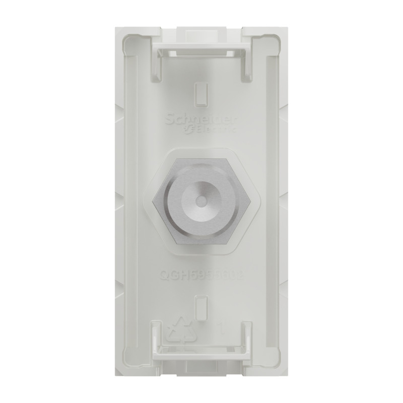 Розетка Coaxial F-type 1 модуль біла [NU346818] ABS-UV Unica New Шнейдер Електрік