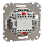 Двухклавишный переключатель бежевый [SDD112108] ABS-UV Sedna Design&Element Шнейдер Электрик