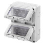 Корпус герметичный вертикальный 8 модулей 132x171x65мм IP55 серый [GW27051] 27 Combi Gewiss