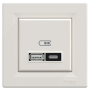USB розетка тип А+С 21W 3A кремовый ABS [EPH2700523] Шнейдер Электрик