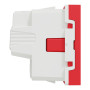 Розетка с з/к и шторками 16А Красный 45х45х40mm PC [NU303703] Unica New Schneider Electric