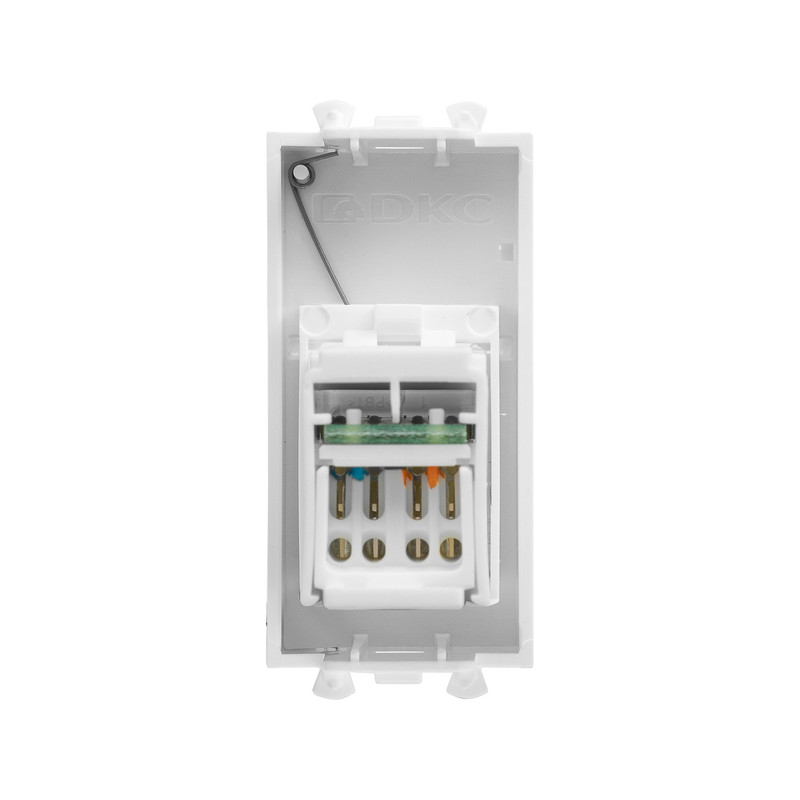 Розетка комп'ютерна RJ45 категорія 6 1 модуль білий [4400291] ДКС Avanti