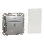 Картковий вимикач 10А Алюміній 73х73х45mm ABS-UV [SDD113121] Sedna Design & Elements Schneider Electric