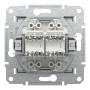 Розетка компьютерная RJ45 UTP кат.5Е Asfora алюминий ABS [EPH4400161] Шнейдер Электрик