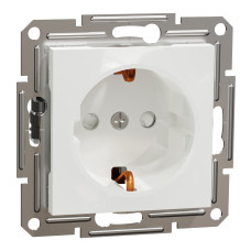 Розетка из ж/к и шторка ASFORA 71x71x42mm белый [EPH2970221] Schneider Electric