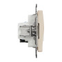 Розетка RJ45+RJ11 6UTP бежевый 73х73х37mm ABS-UV [SDD112468] Sedna Design & Elements Schneider Electric