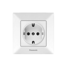 Розетка с заземлением Arkedia Slim быстрый монтаж белая ABS [WNTC03022WH-UA1] Panasonic