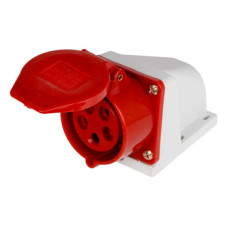 Силовая розетка 3P+N+PE 32А 380В стационарная IP44 красная [p012008] E.NEXT e.socket.pro.5.32