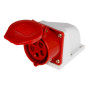 Силовая розетка 3P+N+PE 32А 380В стационарная IP44 красная [p012008] E.NEXT e.socket.pro.5.32