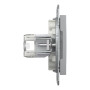 Розетка компьютерная RJ45 UTP кат.5Е Asfora алюминий ABS [EPH4400161] Шнейдер Электрик