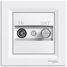 TV-SAT розетка индивидуальная Asfora с рамкой белая ABS [EPH3400421] Шнейдер Электрик