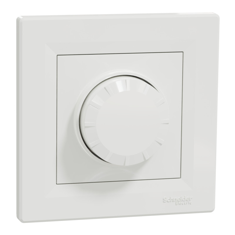 Поворотный LED диммер RC 3-370Вт ASFORA 83x83x47mm белый [EPH6800121] Schneider Electric