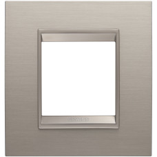 Рамка одноместная горизонтальная Chorusmart LUX металл алюминий [GW16222XS] Gewiss